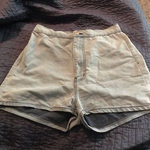 High waisted jean shorts